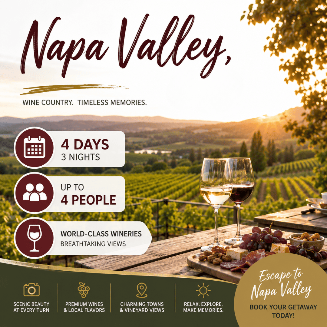 Blackbird Inn — 4D/3N Napa Valley